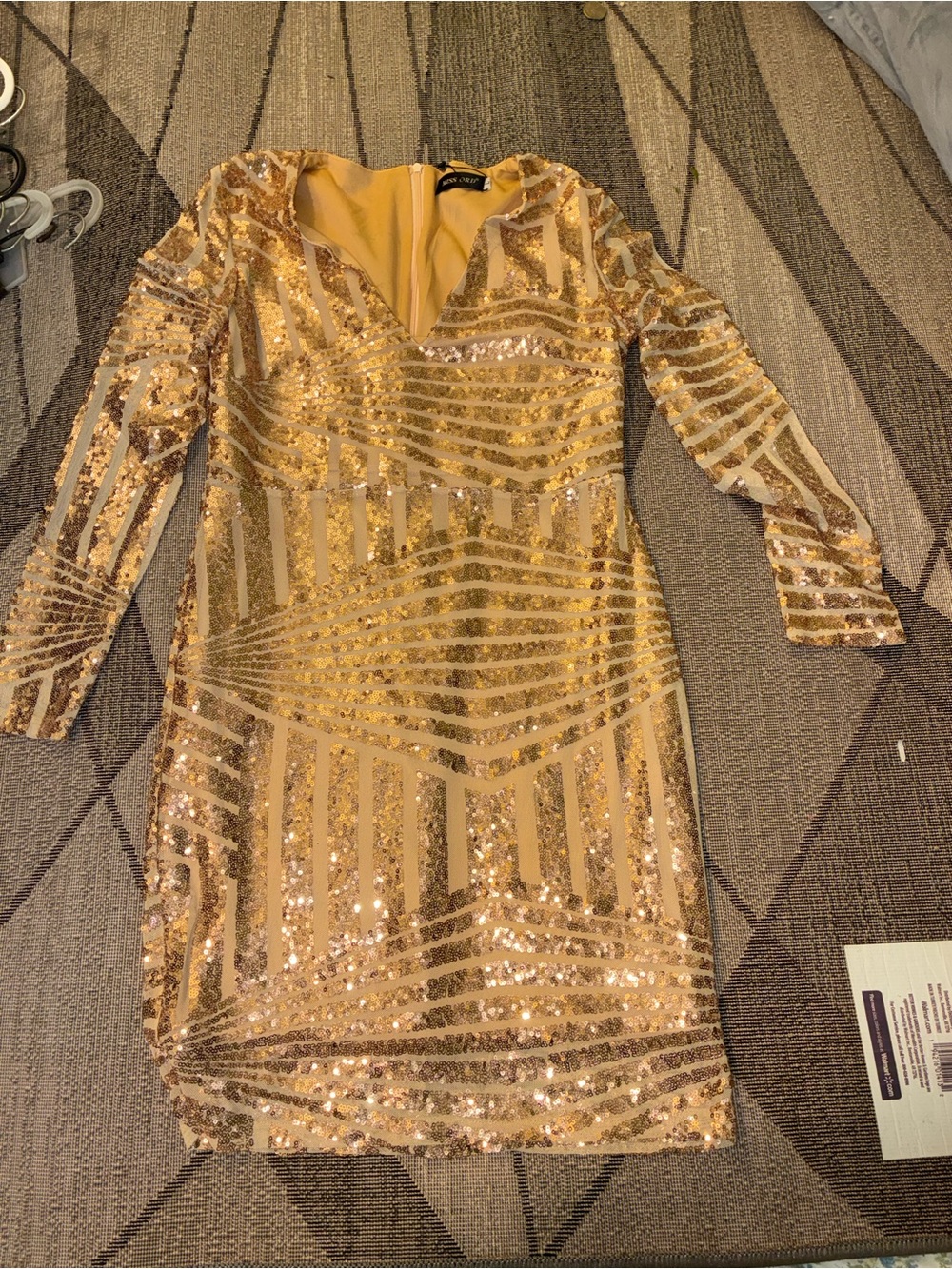 Gold Sequenced Dress